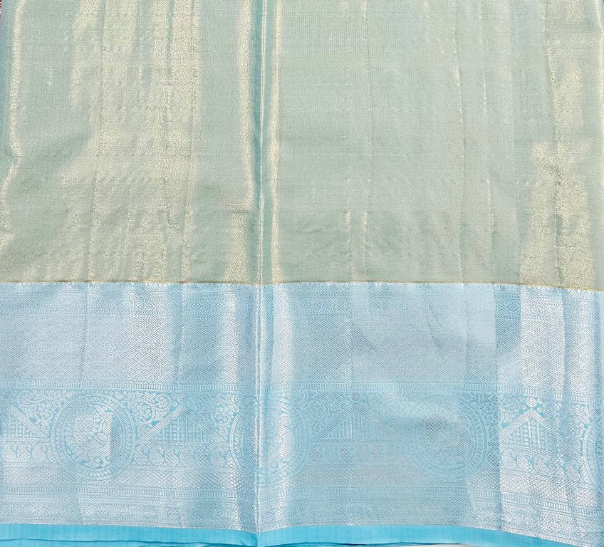Trendy Kanchipuram Blended Vintage Tissue Bridal Silk Sarees 036