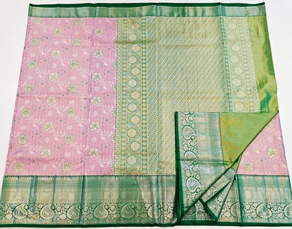 Trendy Kanchipuram Blended Vintage Tissue Bridal Silk Sarees 039