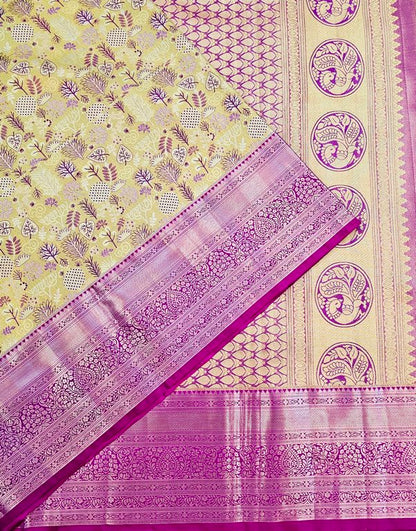 Trendy Kanchipuram Blended Vintage Tissue Bridal Silk Sarees 040