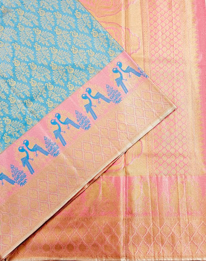 Trendy Kanchipuram Blended Vintage Tissue Bridal Silk Sarees 043