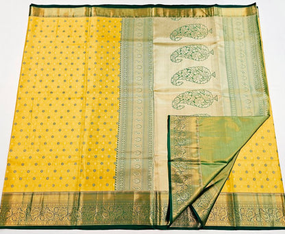 Trendy Kanchipuram Blended Vintage Tissue Bridal Silk Sarees 045