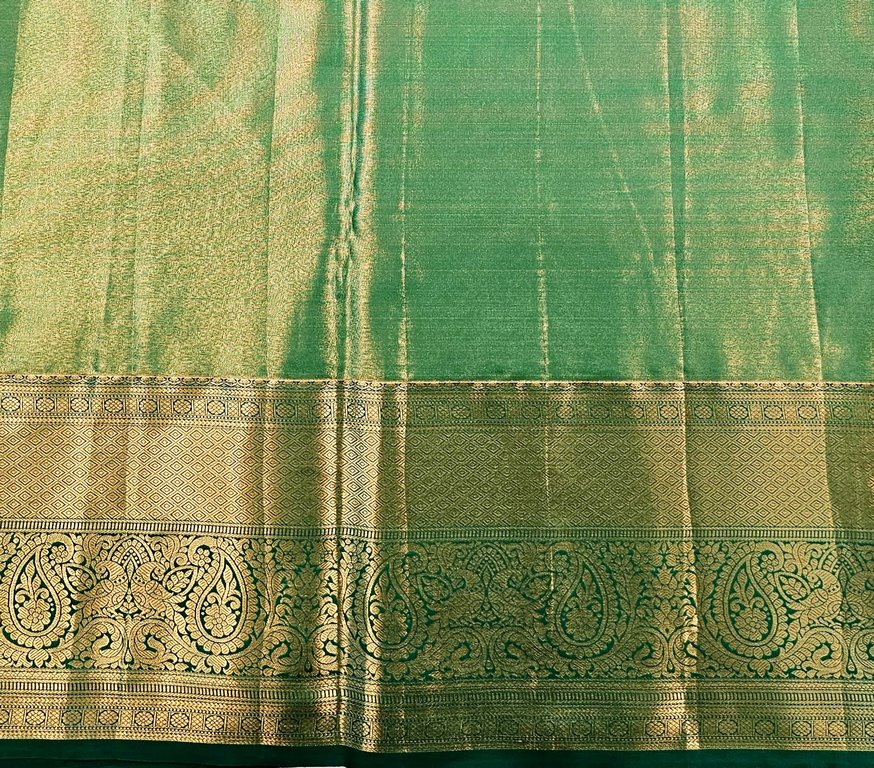 Trendy Kanchipuram Blended Vintage Tissue Bridal Silk Sarees 046