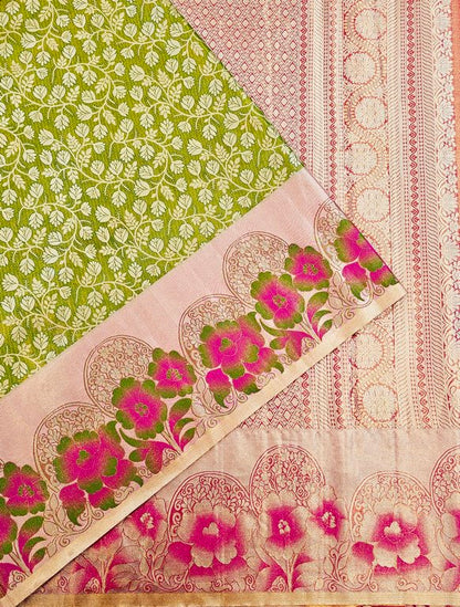 Trendy Kanchipuram Blended Vintage Tissue Bridal Silk Sarees 047
