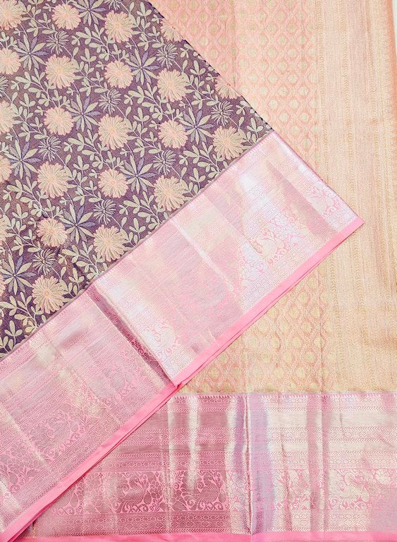 Trendy Kanchipuram Blended Vintage Tissue Bridal Silk Sarees 048