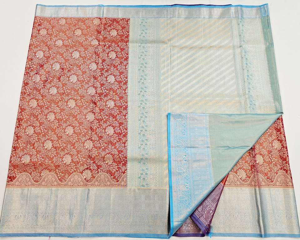 Trendy Kanchipuram Blended Vintage Tissue Bridal Silk Sarees 049