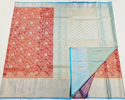 Trendy Kanchipuram Blended Vintage Tissue Bridal Silk Sarees 049