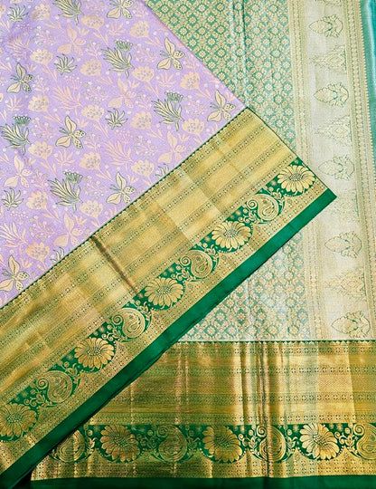 Trendy Kanchipuram Blended Vintage Tissue Bridal Silk Sarees 050
