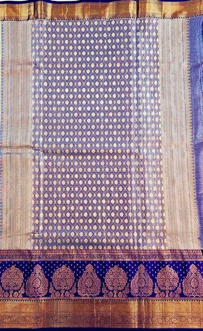 Trendy Kanchipuram Blended Vintage Tissue Bridal Silk Sarees 052