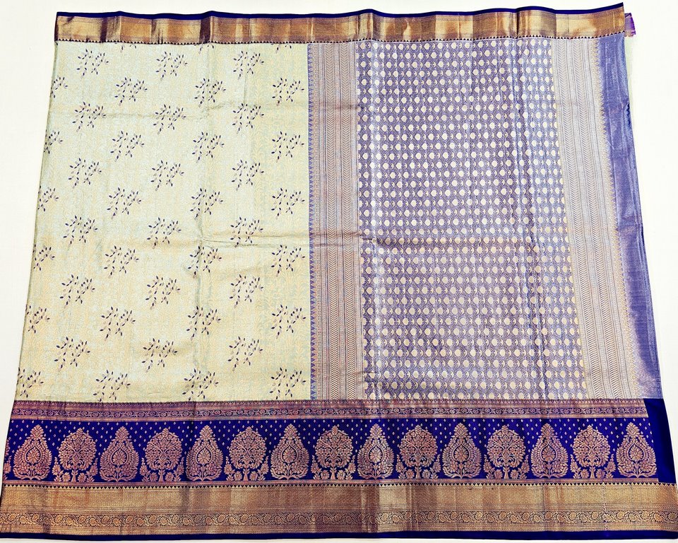 Trendy Kanchipuram Blended Vintage Tissue Bridal Silk Sarees 052