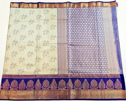 Trendy Kanchipuram Blended Vintage Tissue Bridal Silk Sarees 052