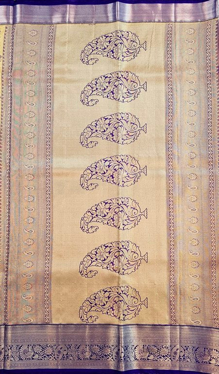 Trendy Kanchipuram Blended Vintage Tissue Bridal Silk Sarees 054