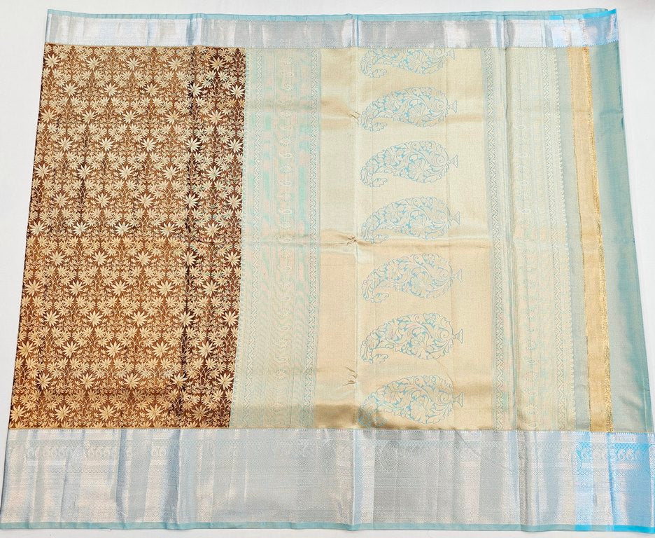 Trendy Kanchipuram Blended Vintage Tissue Bridal Silk Sarees 180060 - 055