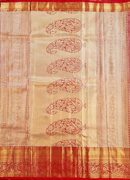 Trendy Kanchipuram Blended Vintage Tissue Bridal Silk Sarees 056