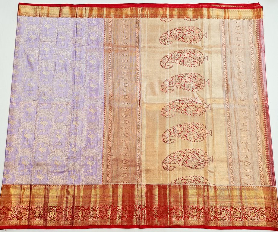 Trendy Kanchipuram Blended Vintage Tissue Bridal Silk Sarees 056