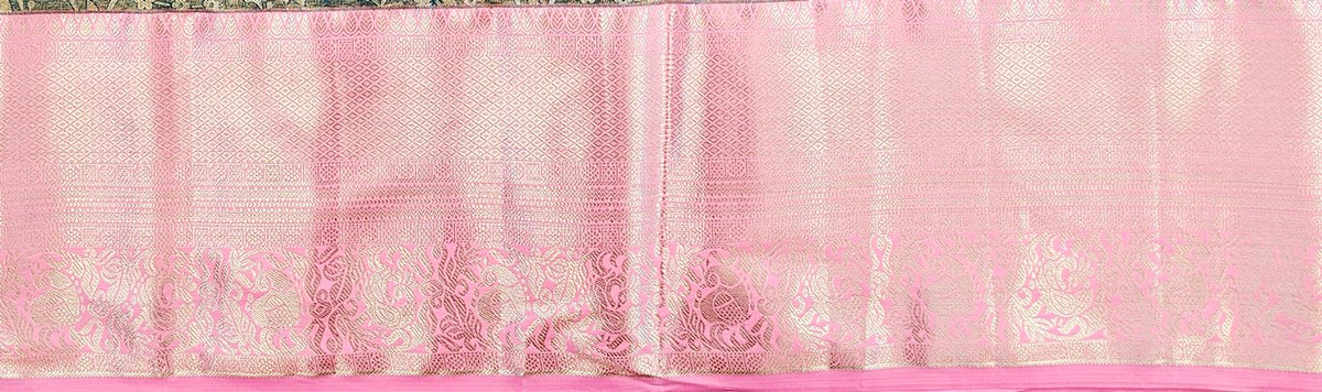 Trendy Kanchipuram Blended Vintage Tissue Bridal Silk Sarees 058