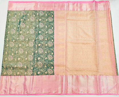 Trendy Kanchipuram Blended Vintage Tissue Bridal Silk Sarees 058