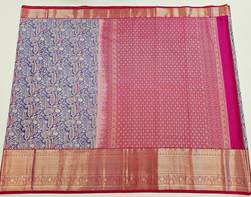 Trendy Kanchipuram Blended Vintage Bridal Silk Sarees 061