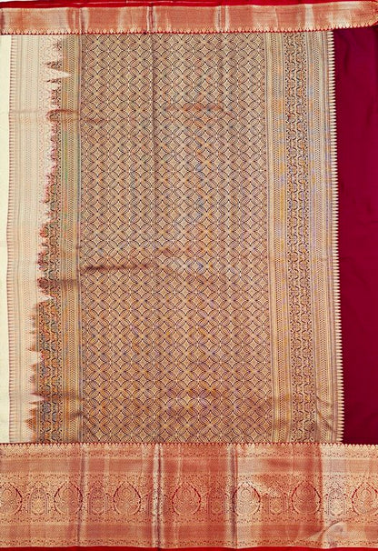 Trendy Kanchipuram Blended Vintage Bridal Silk Sarees 062
