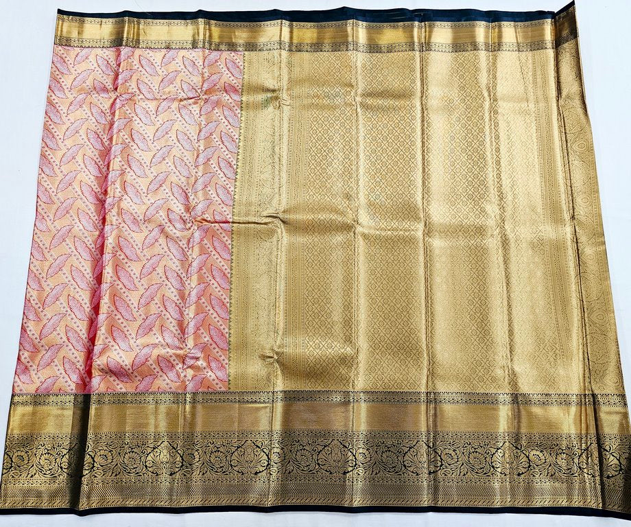 Trendy Kanchipuram Blended Vintage Tissue Bridal Silk Sarees 063
