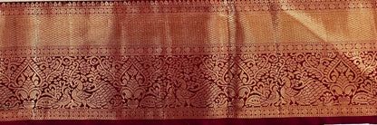 Trendy Kanchipuram Blended Vintage Bridal Silk Sarees 065