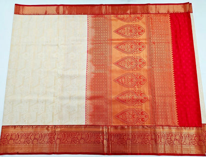 Trendy Kanchipuram Blended Vintage Bridal Silk Sarees 067