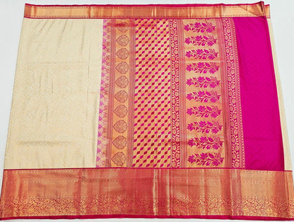 Trendy Kanchipuram Blended Vintage Bridal Silk Sarees 066