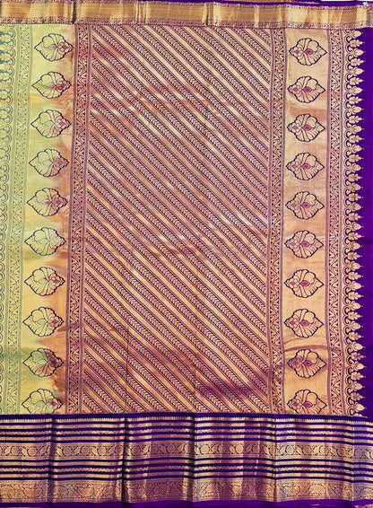 Trendy Kanchipuram Blended Vintage Bridal Silk Sarees 068