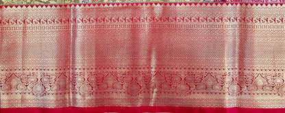 Trendy Kanchipuram Blended Vintage Bridal Silk Sarees 069