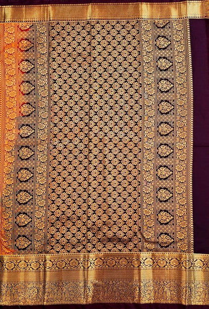 Trendy Kanchipuram Blended Vintage Bridal Silk Sarees 070