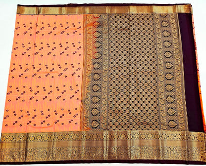 Trendy Kanchipuram Blended Vintage Bridal Silk Sarees 070