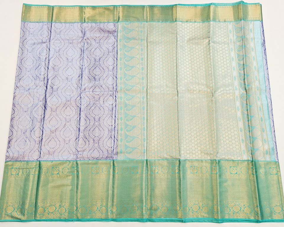 Trendy Kanchipuram Blended Vintage Tissue Bridal Silk Sarees 072