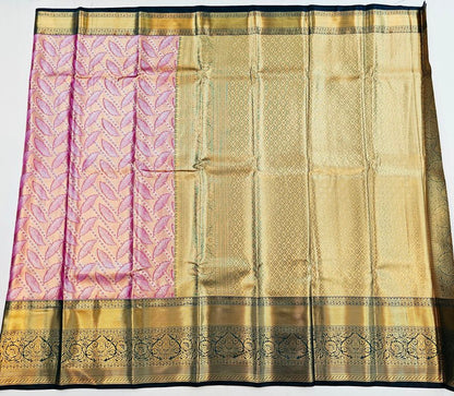 Trendy Kanchipuram Blended Vintage Tissue Bridal Silk Sarees 073
