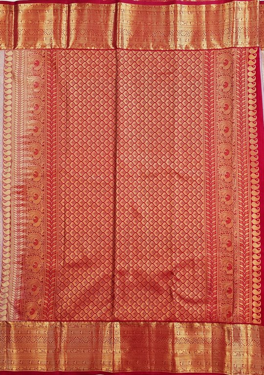 Trendy Kanchipuram Blended Vintage Bridal Silk Sarees 075