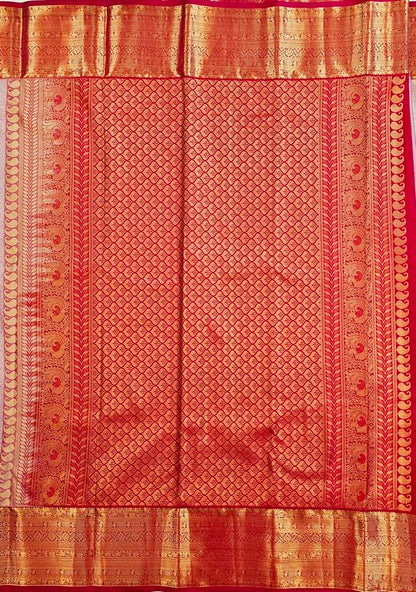 Trendy Kanchipuram Blended Vintage Bridal Silk Sarees 075