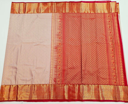 Trendy Kanchipuram Blended Vintage Bridal Silk Sarees 075