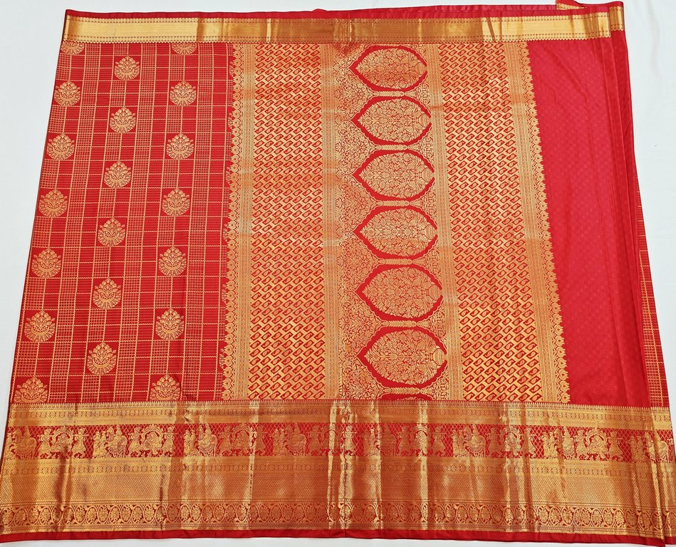 Trendy Kanchipuram Blended Bridal Silk Sarees 005 – Kanchipuram Lakshaya Silks