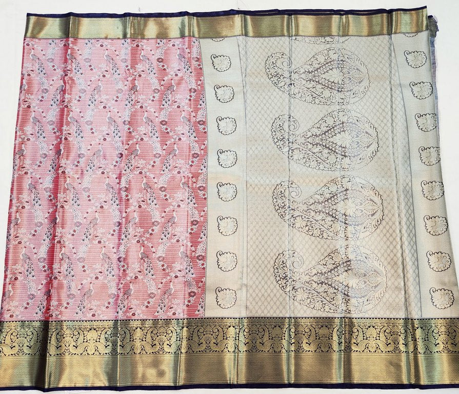 Kanchipuram Blended Korvai Tissue Silk Sarees 005