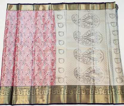 Kanchipuram Blended Korvai Tissue Silk Sarees 005