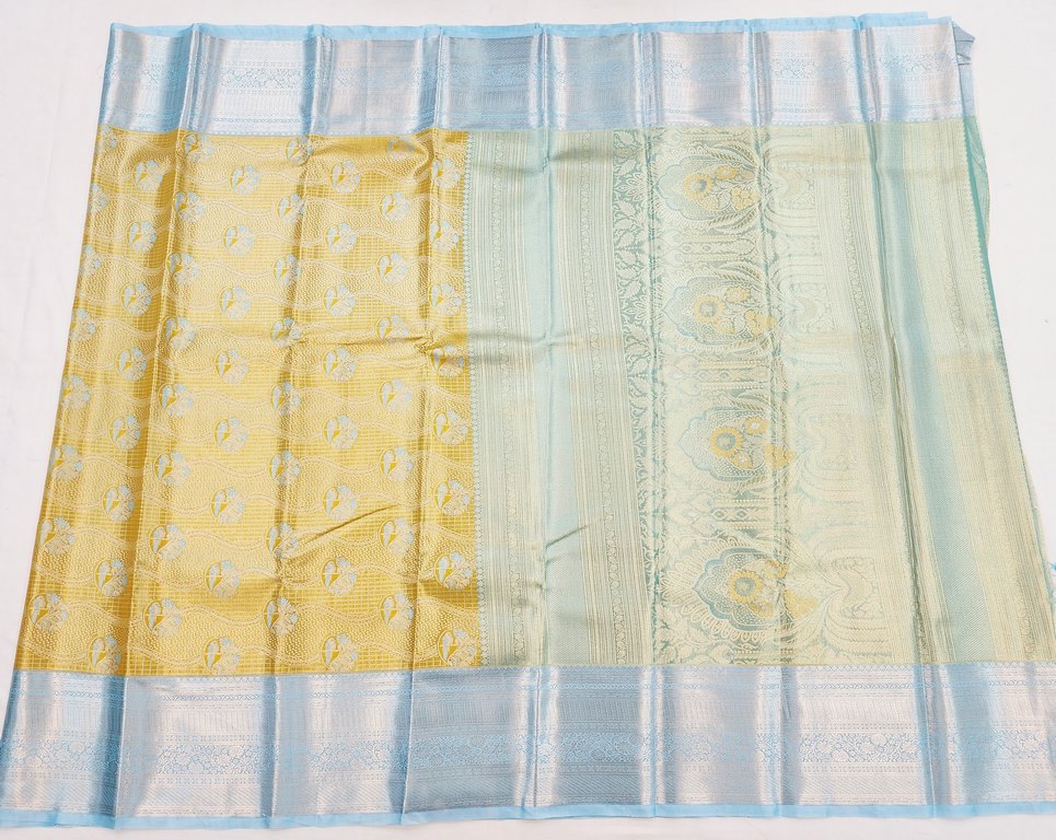 Kanchipuram Blended Korvai Tissue Silk Sarees 001