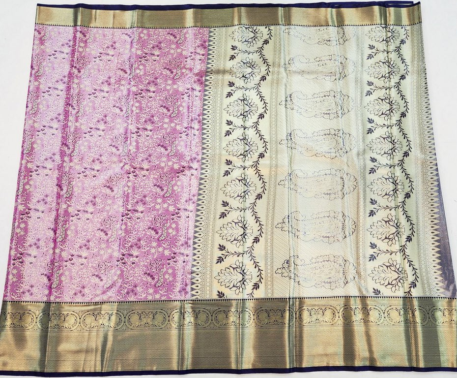 Kanchipuram Blended Korvai Tissue Silk Sarees 012
