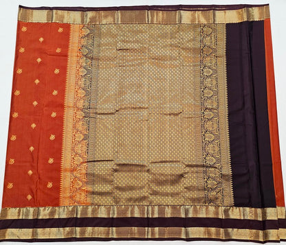 Trendy Vintage Rusted Orange Silksarees 003