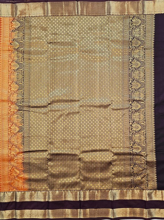 Trendy Vintage Rusted Orange Silksarees 003