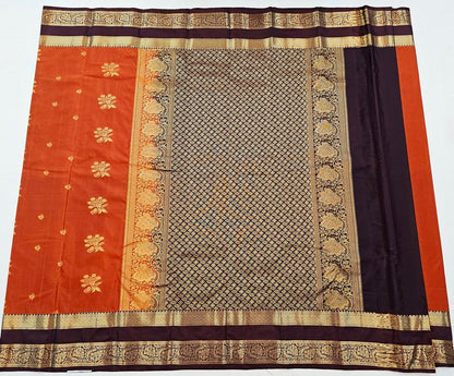 Trendy Vintage Rusted Orange Silksarees 005