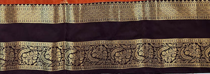 Trendy Vintage Rusted Orange Silksarees 005