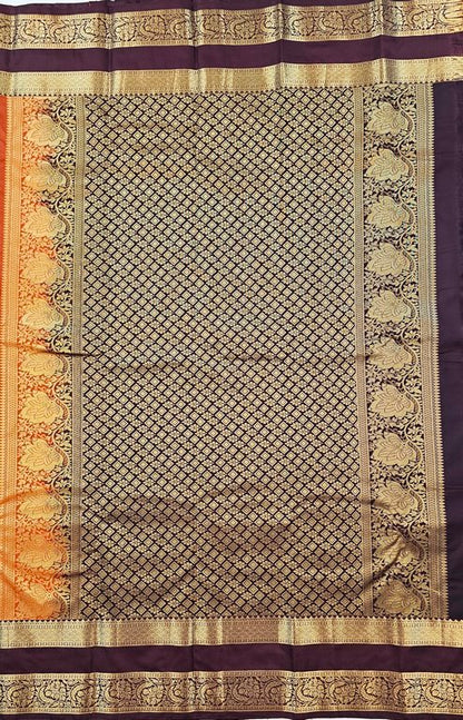 Trendy Vintage Rusted Orange Silksarees 005