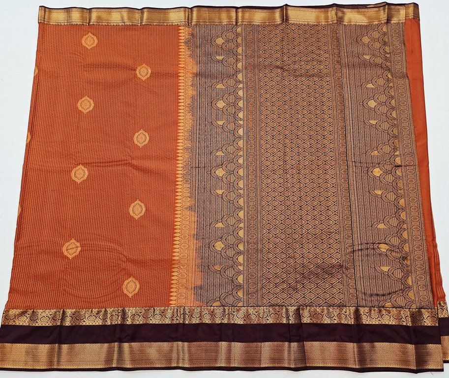 Trendy Vintage Rusted Orange Silksarees 007