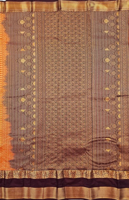 Trendy Vintage Rusted Orange Silksarees 007
