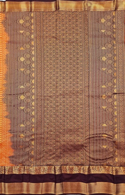 Trendy Vintage Rusted Orange Silksarees 007