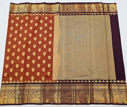 Trendy Vintage Rusted Orange Silksarees 009