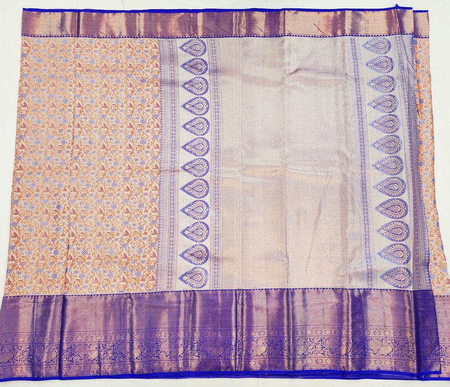 Luxury Kanchipuram Blended Tissue Bridal Silk Sarees 002